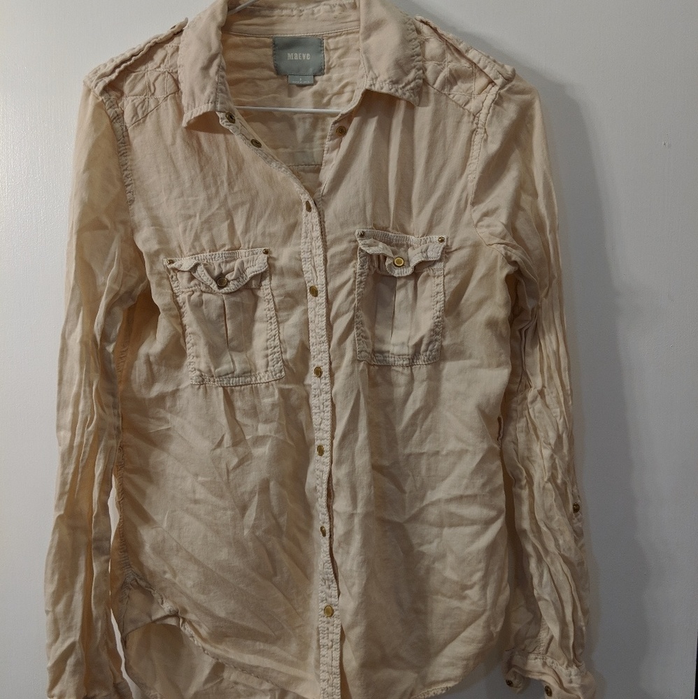 Cream colored button down